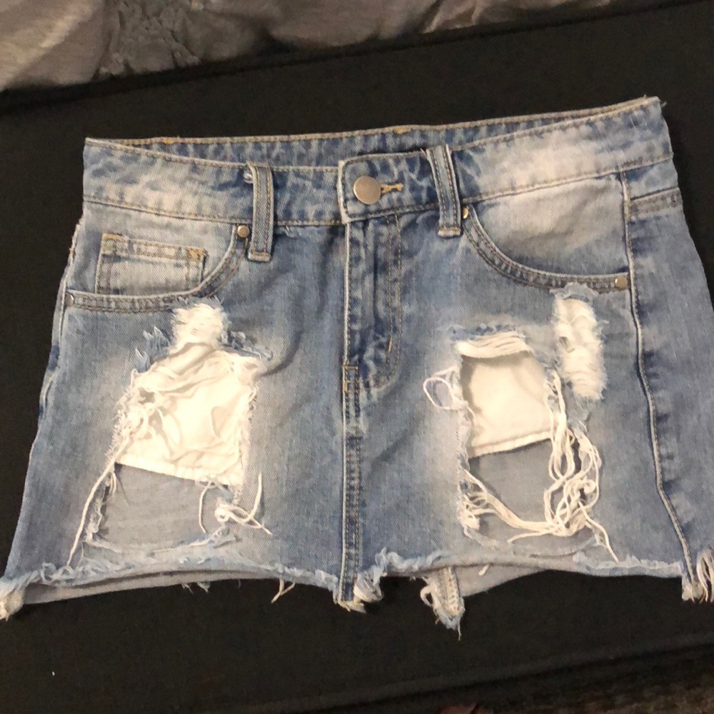 Forever 21 mini jean skirt